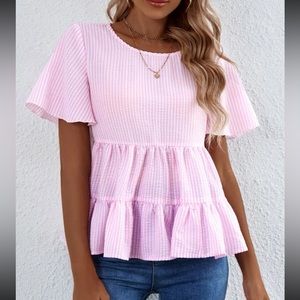 Flowy pink blouse